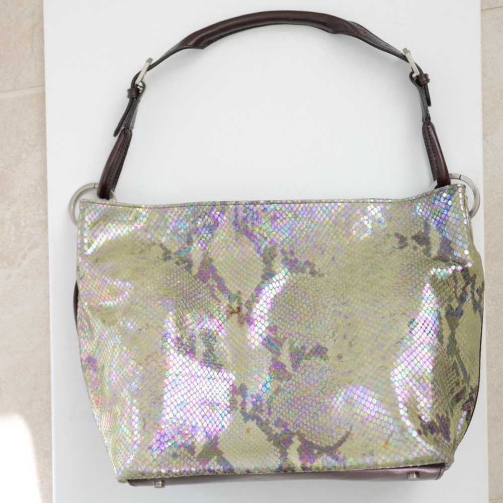 Python Snake Printed Adrienne Vittadini Purse Wit… - image 1